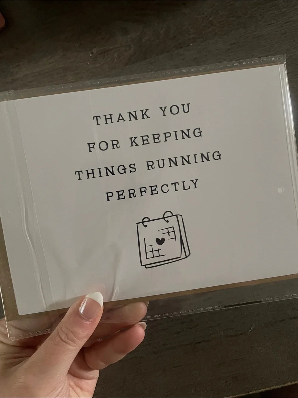 Wedding Planner Thank You Card With Brown Envelope